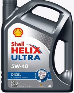 SHELL HELIX ULTRA DIESEL 5w40 SM/CF  4л,  масло моторное